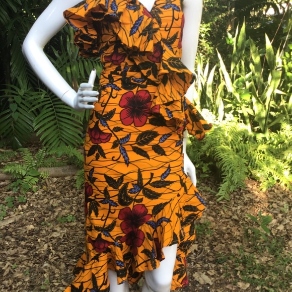 Vintage cotton Dress African fabric - Picture 6 of 9
